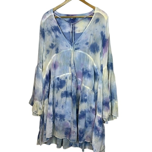 Young Fabulous & Broke Tie Dye dress EUC Include camisole Oversized flowy fit - Picture 4 of 11